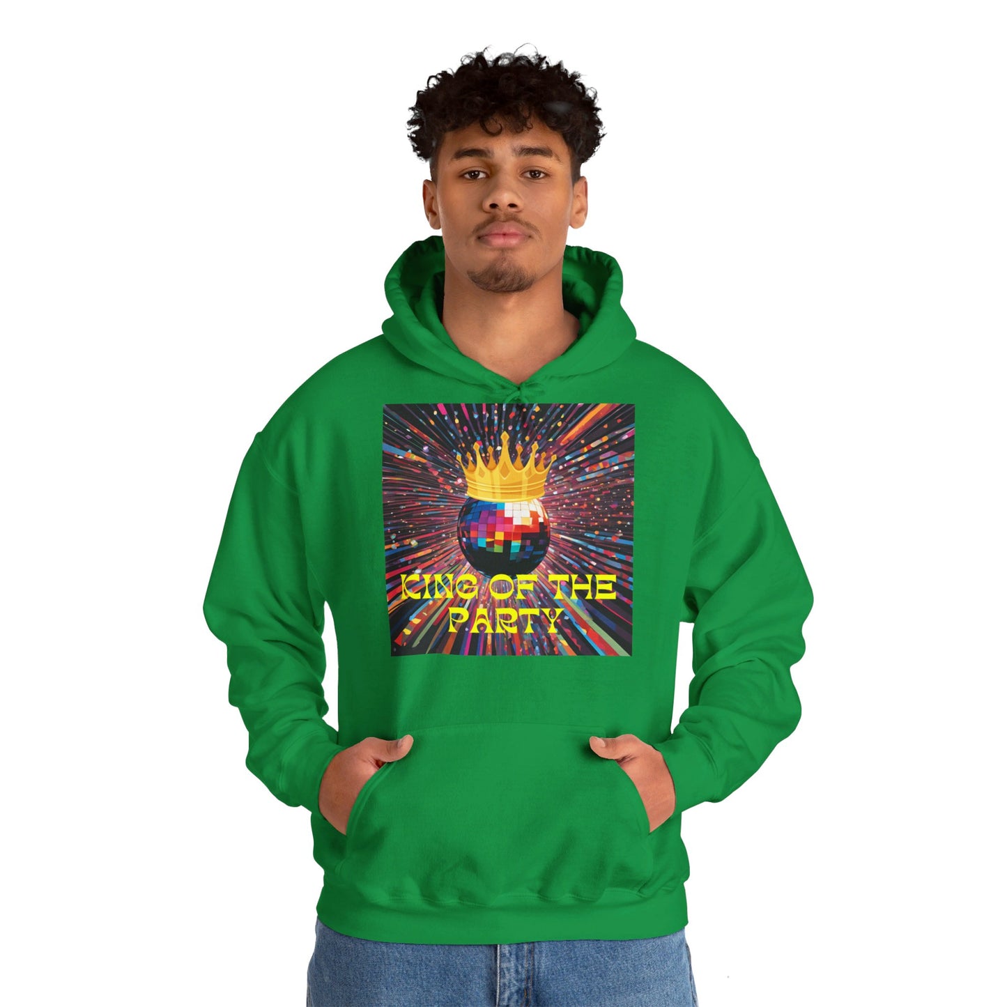 King Of The Party Themed Men Hoodie