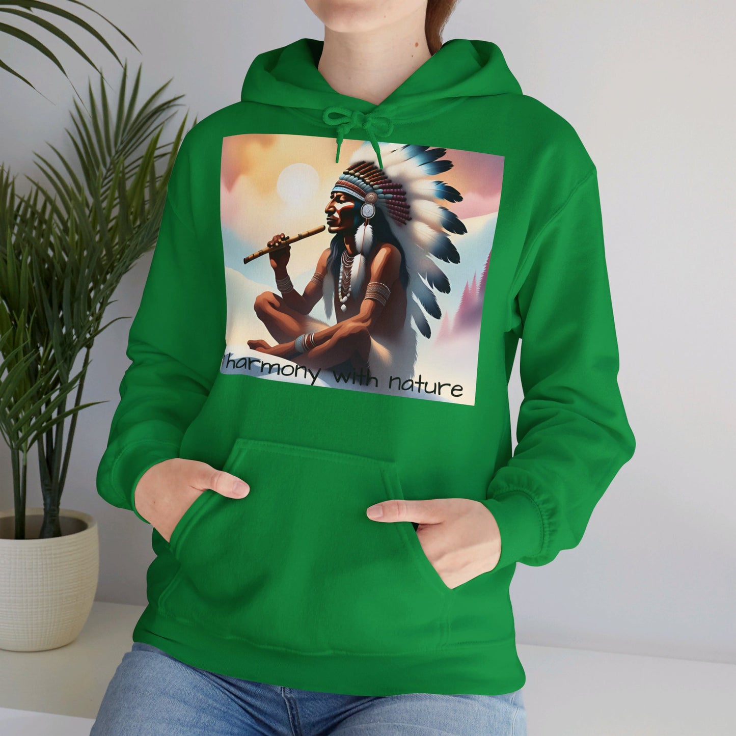 In Harmony With Nature Themed Unisex Hoodie