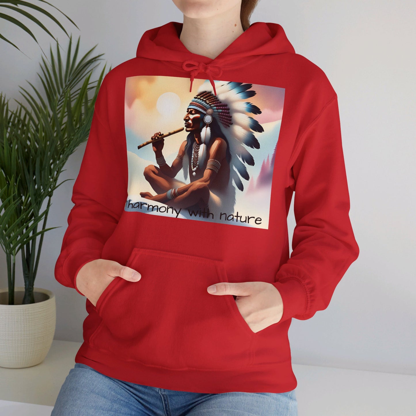 In Harmony With Nature Themed Unisex Hoodie