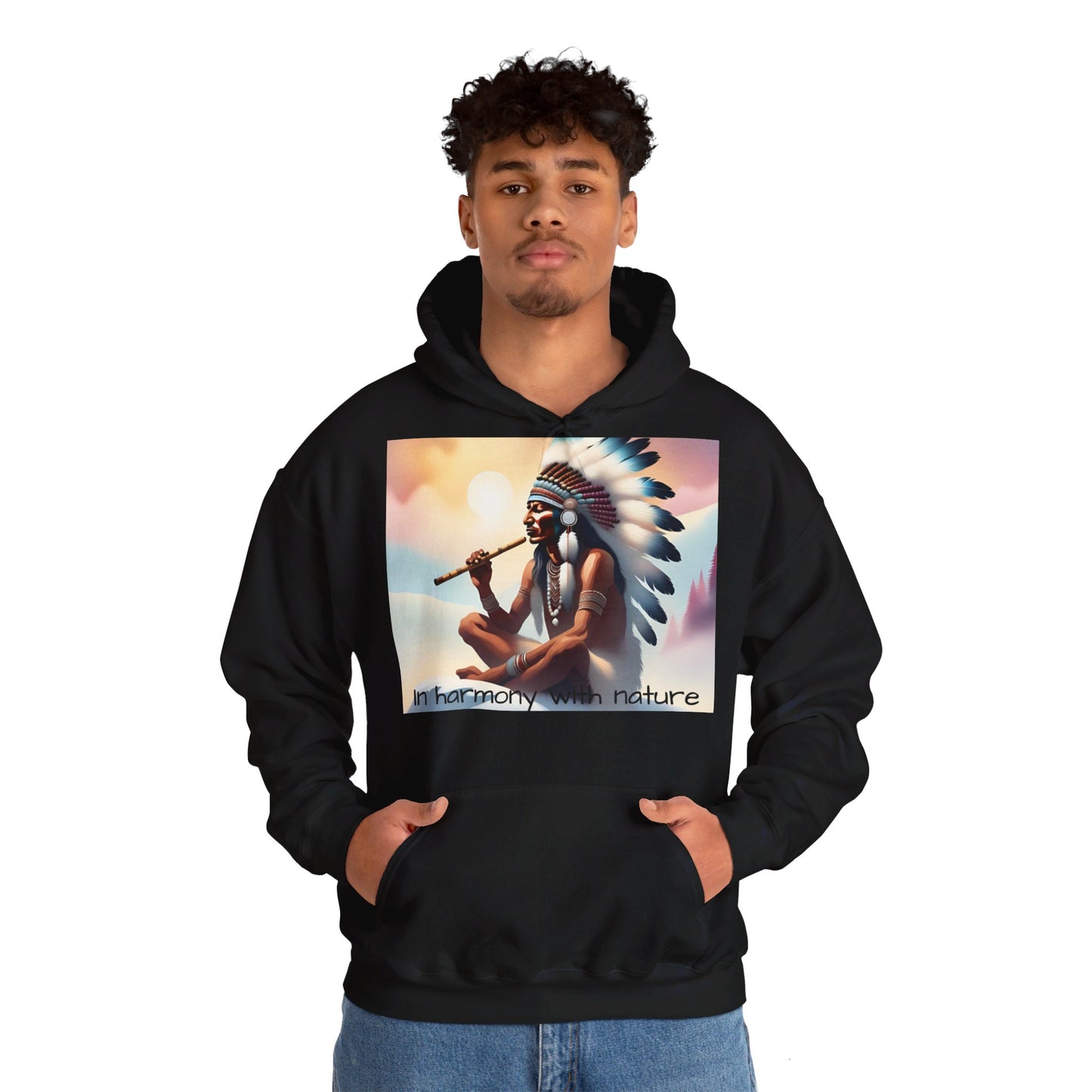 In Harmony With Nature Themed Unisex Hoodie