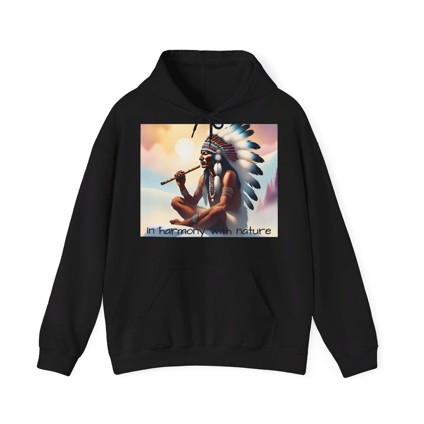 In Harmony With Nature Themed Unisex Hoodie