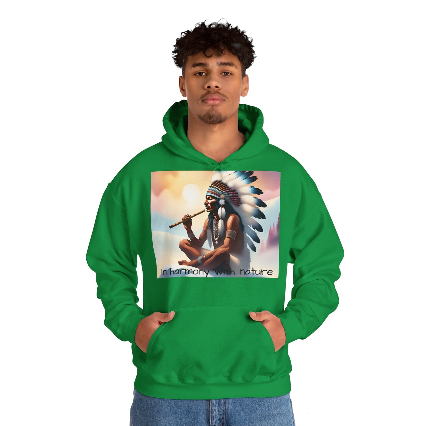 In Harmony With Nature Themed Unisex Hoodie