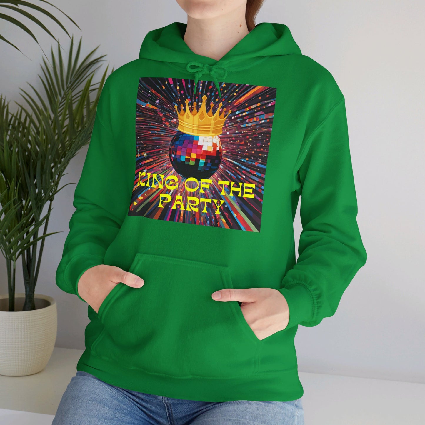 King Of The Party Themed Men Hoodie