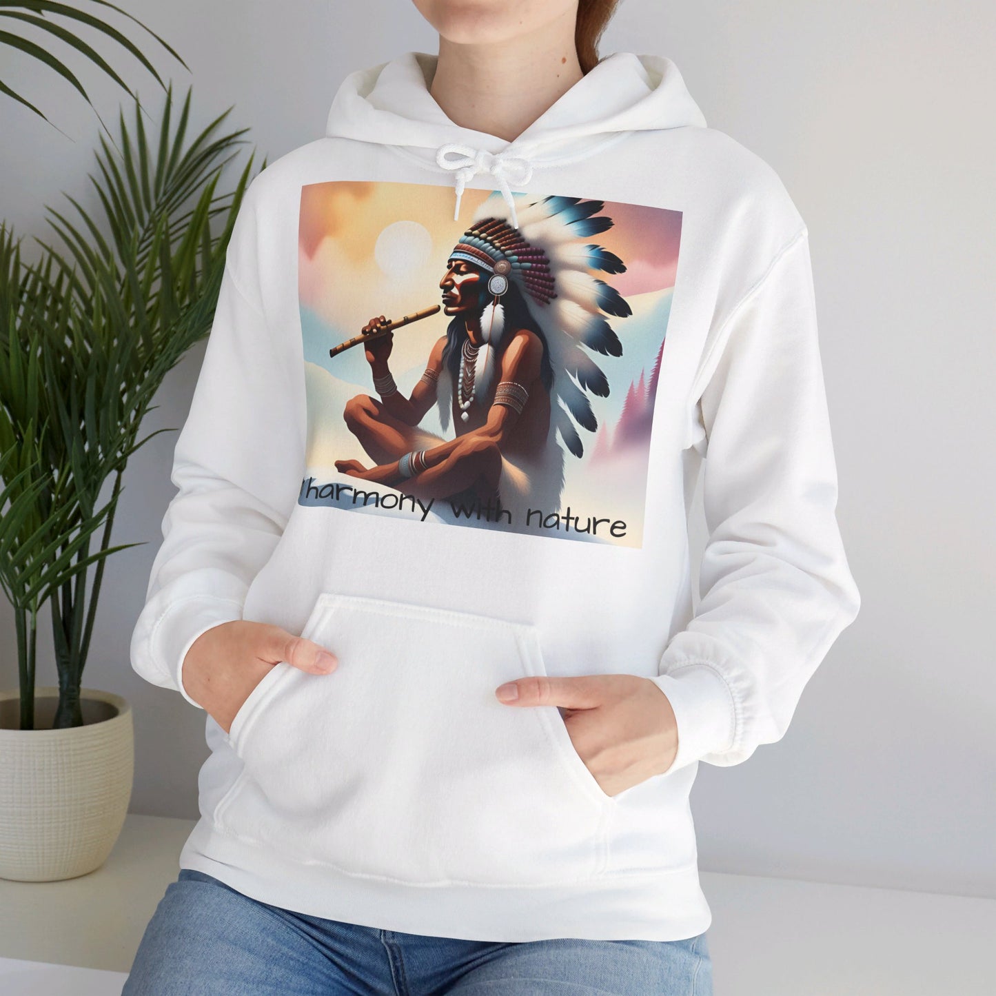 In Harmony With Nature Themed Unisex Hoodie