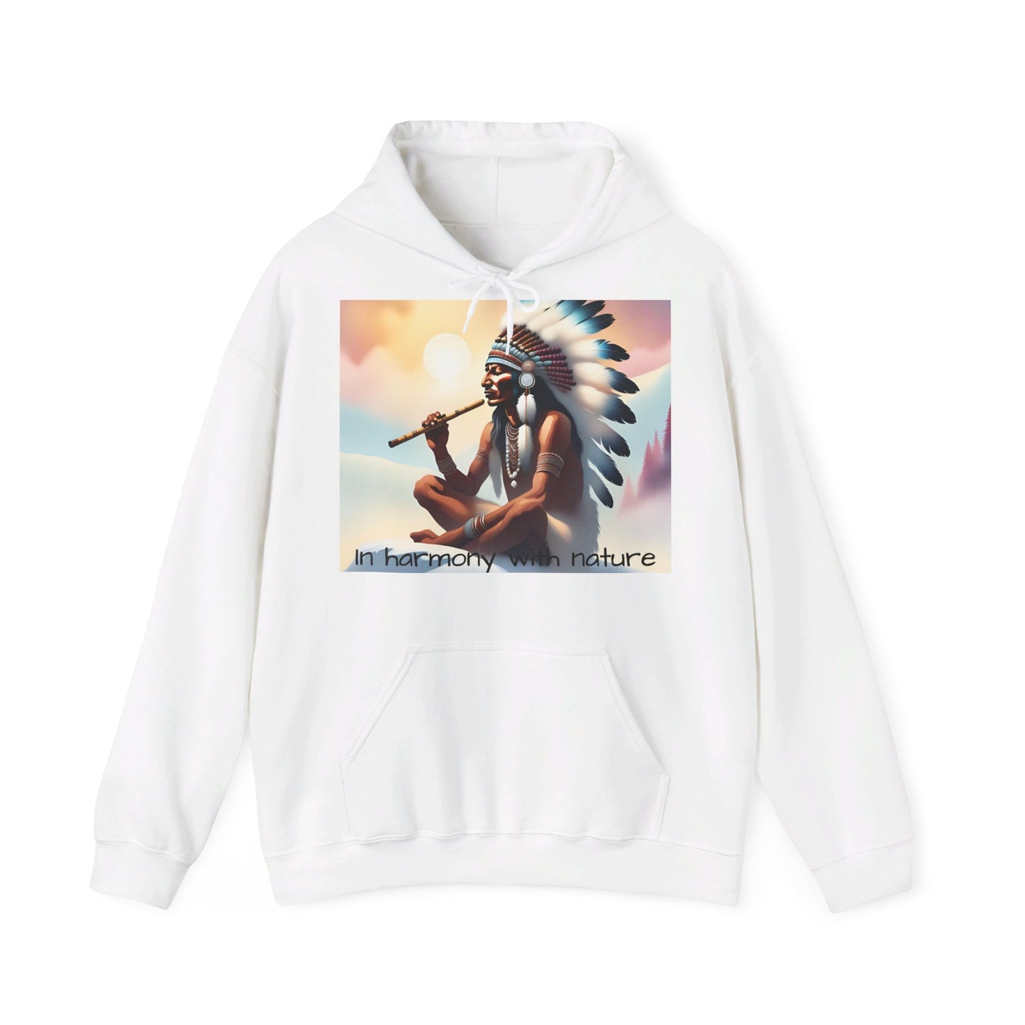 In Harmony With Nature Themed Unisex Hoodie