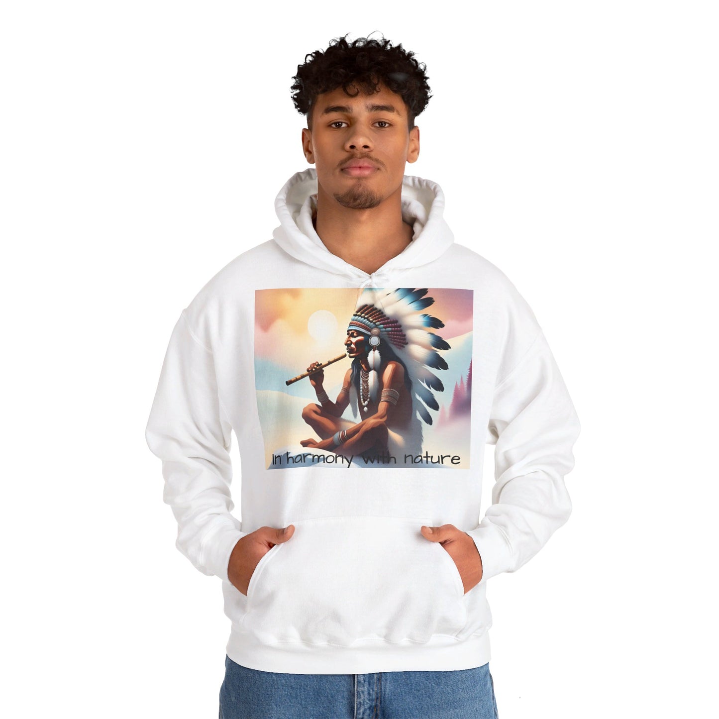 In Harmony With Nature Themed Unisex Hoodie